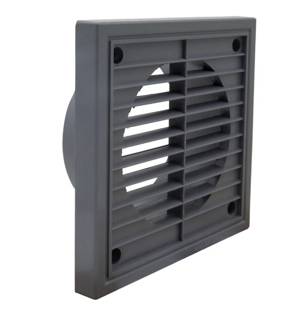 Fixed Louvre Grille 100mm Grey Fixed Louvre Grille 100mm Grey