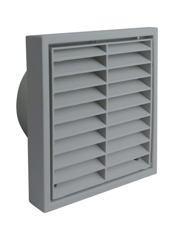 Fixed Louvre Grille 125mm Grey