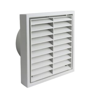 Fixed Louvre Grille 125mm White