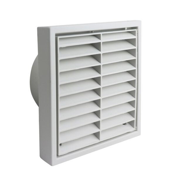 Fixed Louvre Grille 125mm White