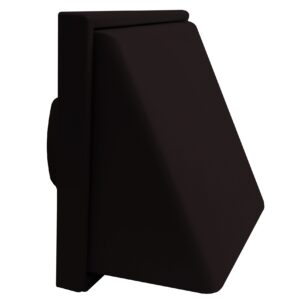 Weather Proof Cowled Wall Outlet 125mm Black Weather Proof Cowled Wall Outlet 125mm Black