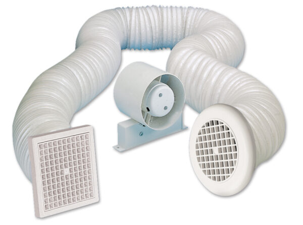 SF100S In-Line 100mm Duct Fan Kit Standard 100mm