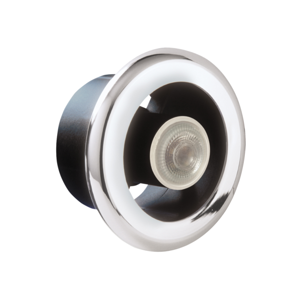 LEDSLKTC Showerlite In-Line Fan Kit Warm White LED Timer 100mm