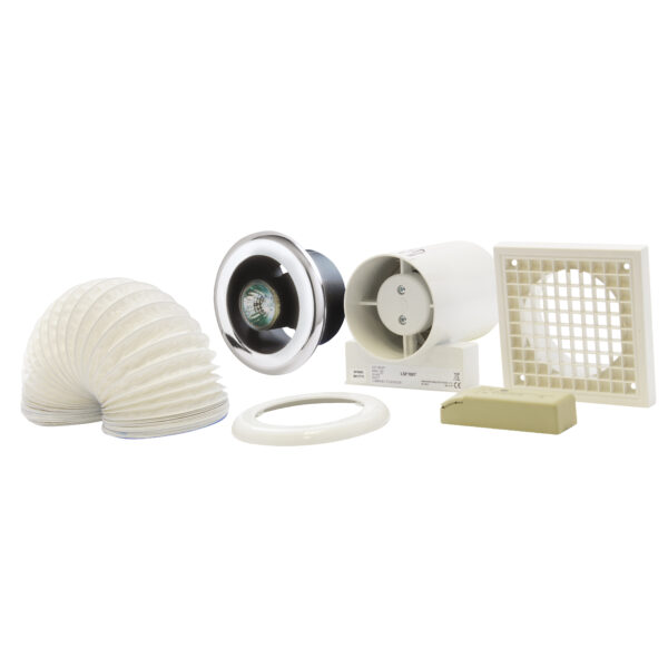 LSL-150TC Showerlite Fan Kit - SELV - adjustable overrun timer