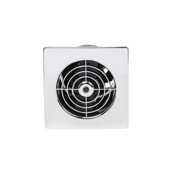 LP150SLVC Lo Profile Square Kitchen Fan SELV Chrome 150mm