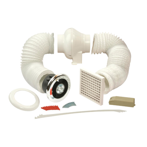 SLCFDTC – 100mm in-line centrifugal showerlite fan kit – timer
