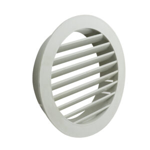 61020 Round Louvered Grille White 150mm/6Inch