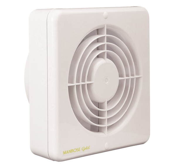 MG150ABP Gold Bathroom Fan Automatic Shutters Pullcord 150mm