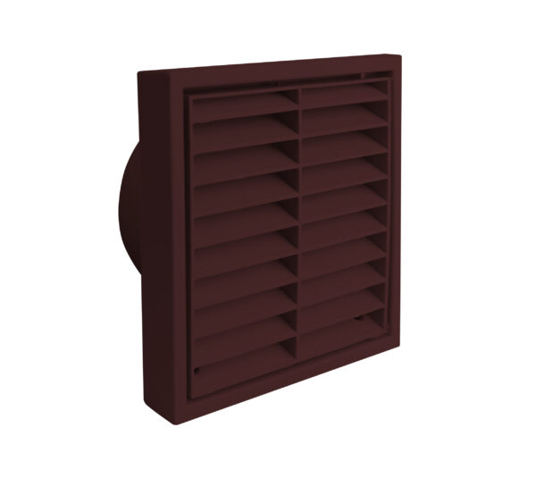 Fixed Louvre Grille (Two Piece) 150mm Brown