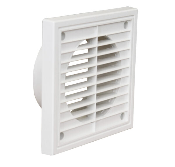 1172W 160 x 160mm Fixed Louvre Grille White 125mm/5Inch