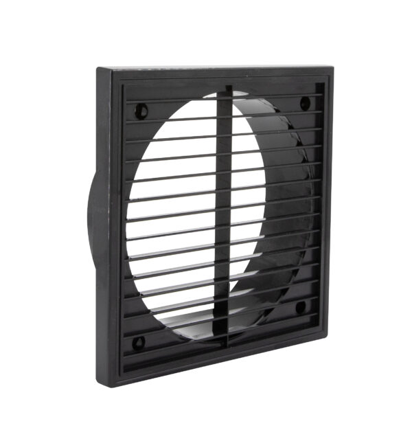 Fixed Louvre Grille 150mm Black