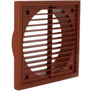1192T 180 x 180mm Fixed Louvre Grille Terracotta 150mm/6Inch