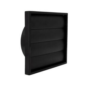 1202BLK 180 x 180mm Gravity Shutter Grille Black 150mm/6Inch