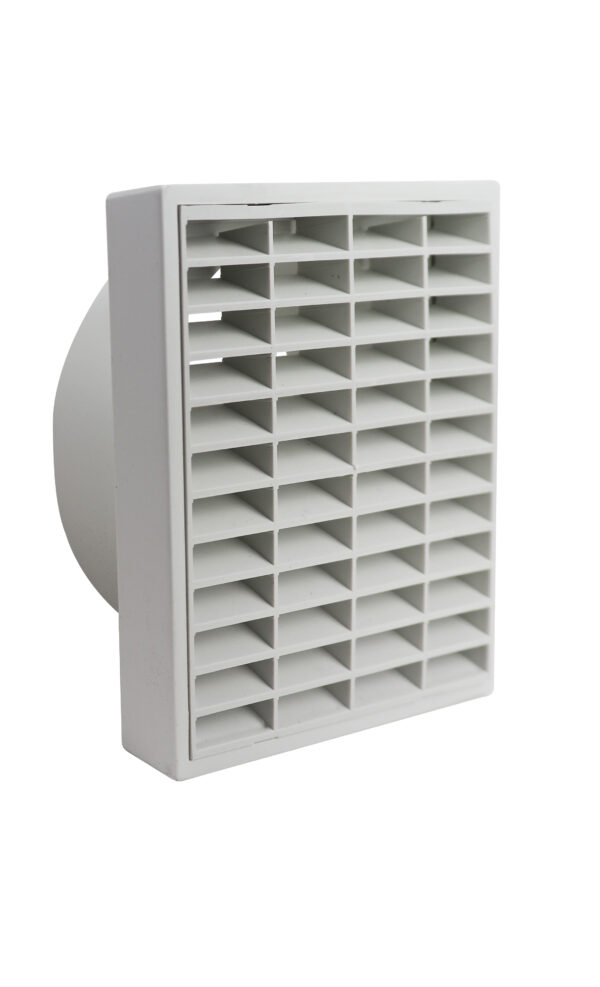 1209W 286 x 286mm Fixed Louvre Grille White 230mm/9Inch