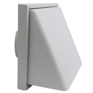 1240W Weather Proof Cowled Wall Outlet White 100mm/4Inch