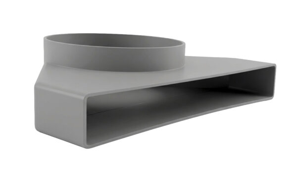 Plenum Cooker Hood/Fan Connector 225 x 25mm to 125mm Plenum Cooker Hood/Fan Connector 225 x 25mm to 125mm