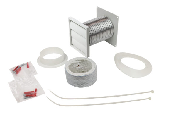 Tumble Dryer Venting Kit with White Gravity Grille 100mm Tumble Dryer Venting Kit with White Gravity Grille 100mm