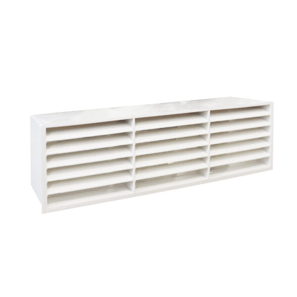 Slimline Low Resistance Airbrick Horizontal Louvre 204 x 60mm White Slimline Low Resistance Airbrick Horizontal Louvre 204 x 60mm White