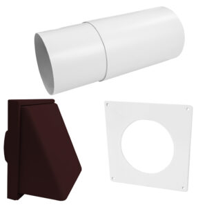 7108B Round Pipe 250mm to 450mm Telescopic Outlet Set Brown 100mm/4Inch