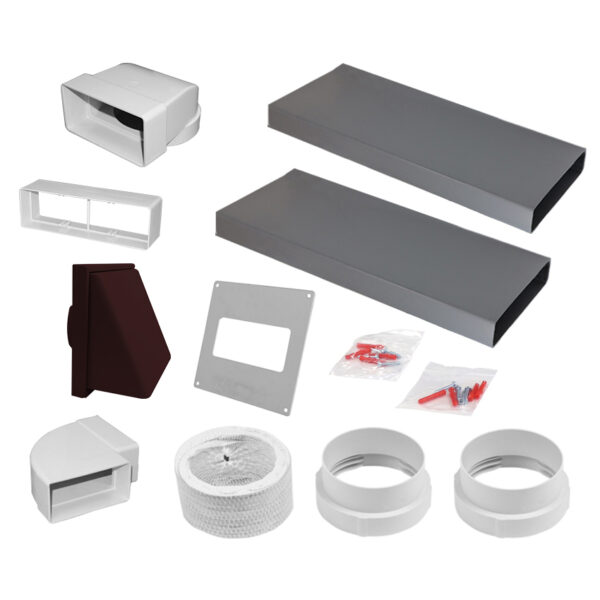 7212B 3m Flat Channel Ducting Kit Brown 100mm/4Inch