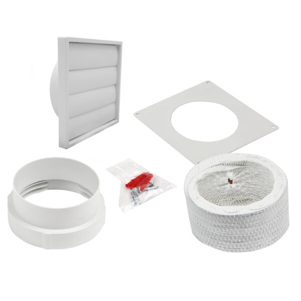 Gravity Grille Ducting Kit 1m Length 150mm White Gravity Grille Ducting Kit 1m Length 150mm White