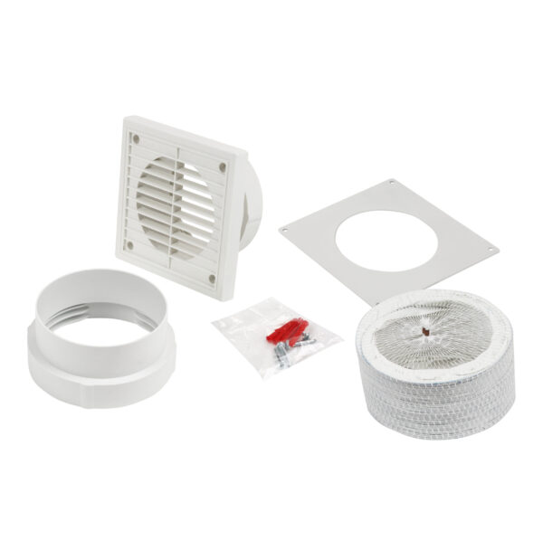 Fixed Grille Ducting Kit 1m Length 100mm White