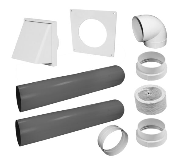 72605 3m Round Pipe Ducting Kit 150mm/6Inch