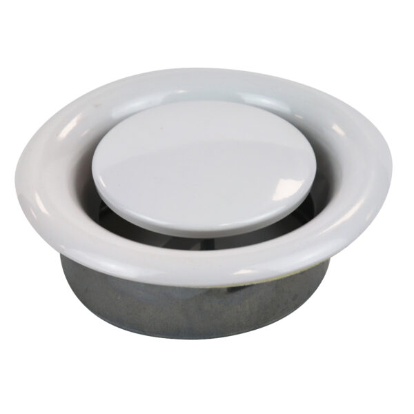 Circular Metal Convex Air Diffuser with Spring Connection Ø 100mm